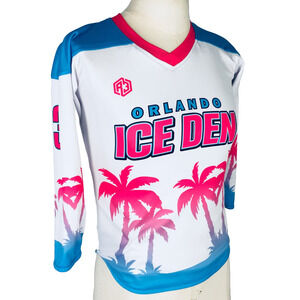 Orlando Ice Den Womens/Youths Size Small Reversible Ice Hockey Jersey